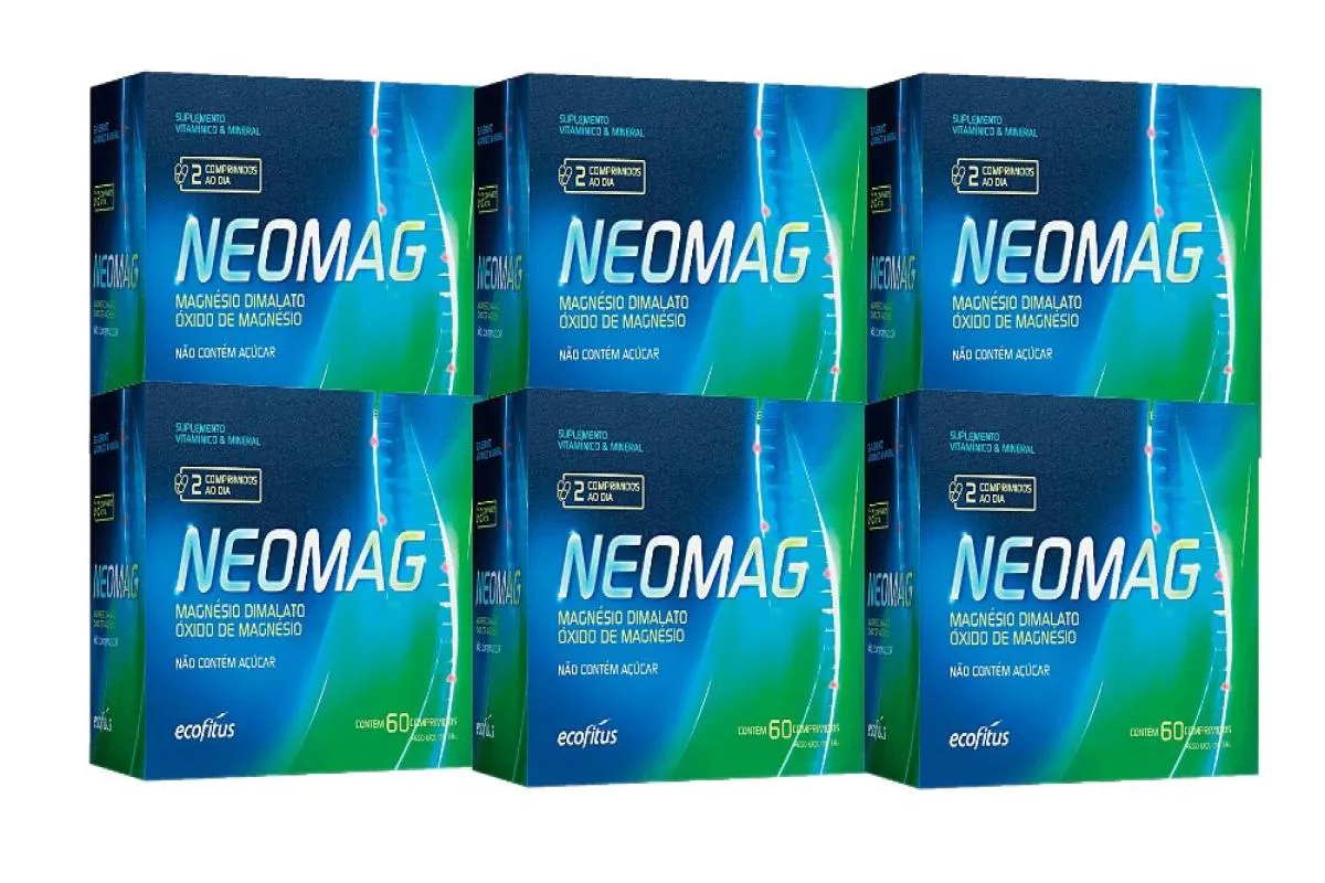 KIT 6X SUPLEMENTO NEOMAG C/ 60 COMPRIMIDOS - ECOFITUS