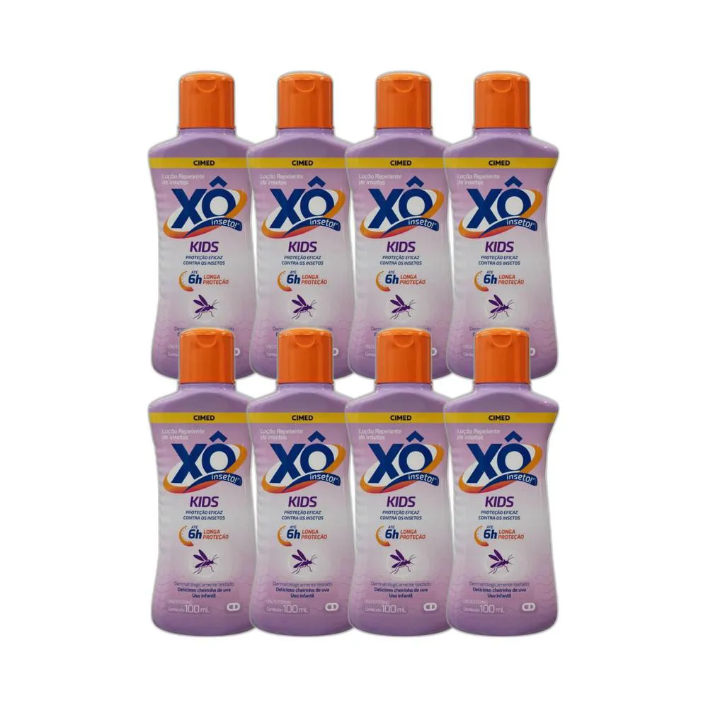 KIT 8X LOçãO REPELENTE Xô INSETO KIDS 100ML - CIMED