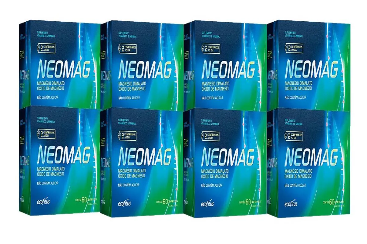 KIT 8X SUPLEMENTO NEOMAG C/ 60 COMPRIMIDOS - ECOFITUS