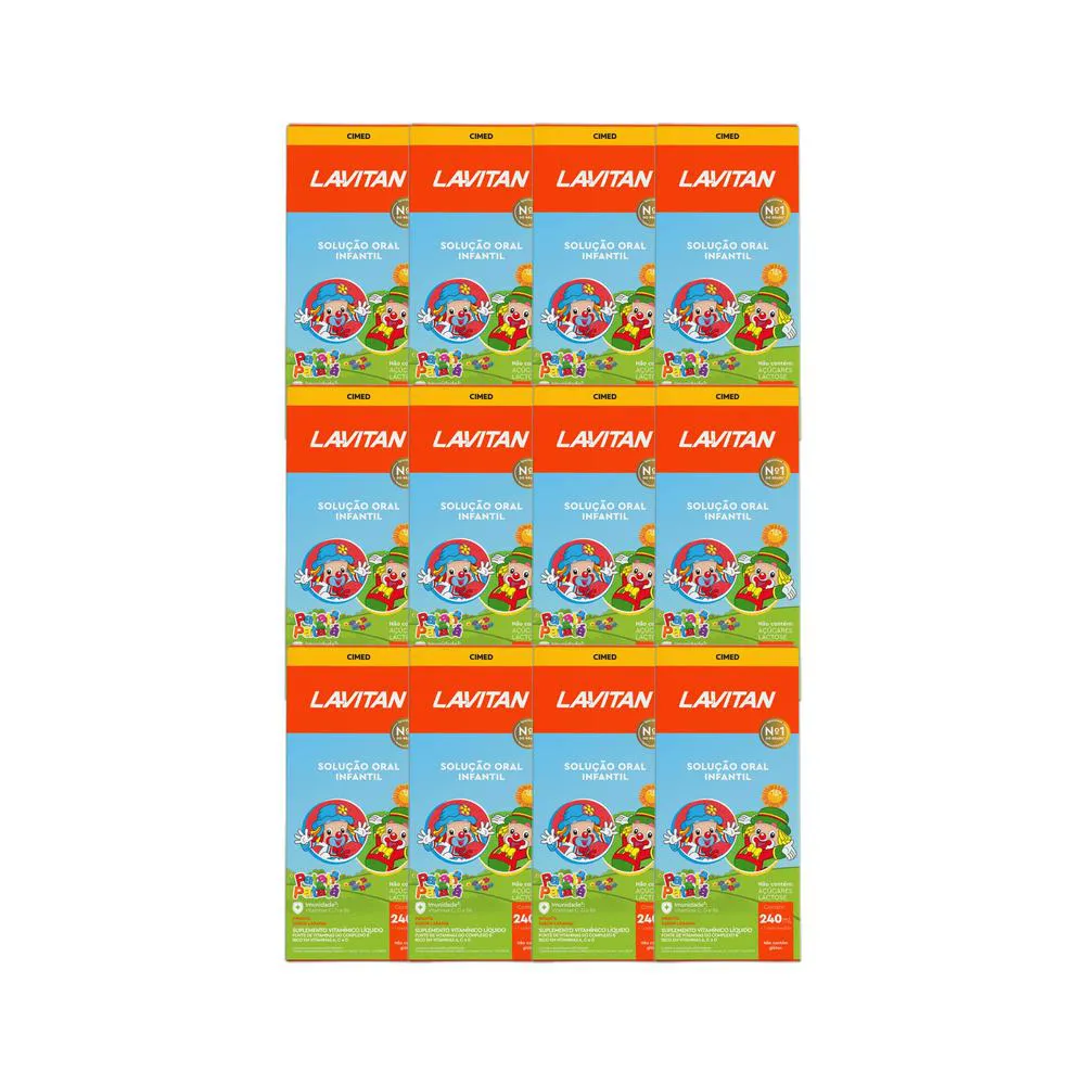 KIT C/12 LAVITAN INFANTIL SABOR LARANJA 240ML - CIMED