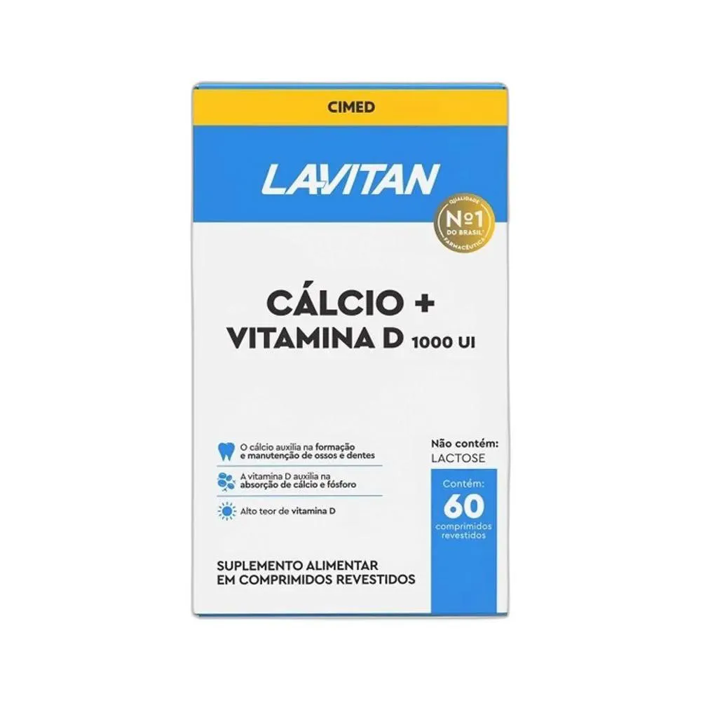 SUPLEMENTO ALIMENTAR CALCIO + VITAMINA D 1000 UI - CIMED