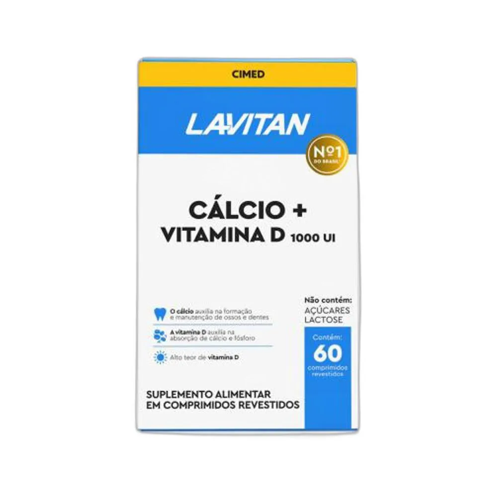 VITAMINA LAVITAN CáLCIO + VITAMINA D3 60 CPR - CIMED
