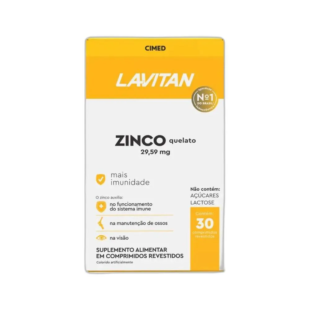 VITAMINA LAVITAN ZINCO QUELATO 30 CPR - CIMED