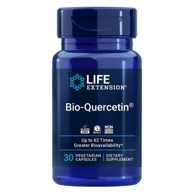 BIO-QUERCETIN 30 CáPSULAS LIFE EXTENSION SEM Sabor