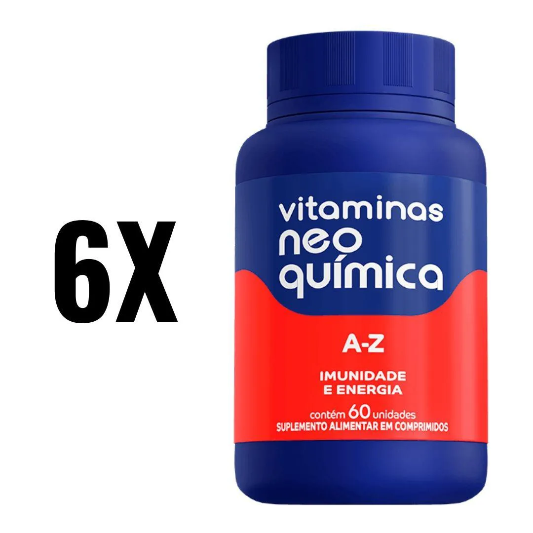 KIT 6 VITAMINAS DE A-Z IMUNIDADE 60 CP NEO QUIMICA