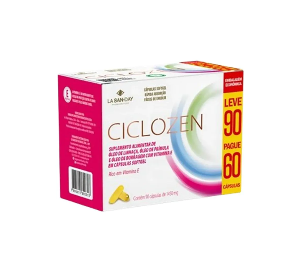 CICLOZEN 1450MG C/90 CPS LEVE 90 PAGUE 60 - LA SAN DAY