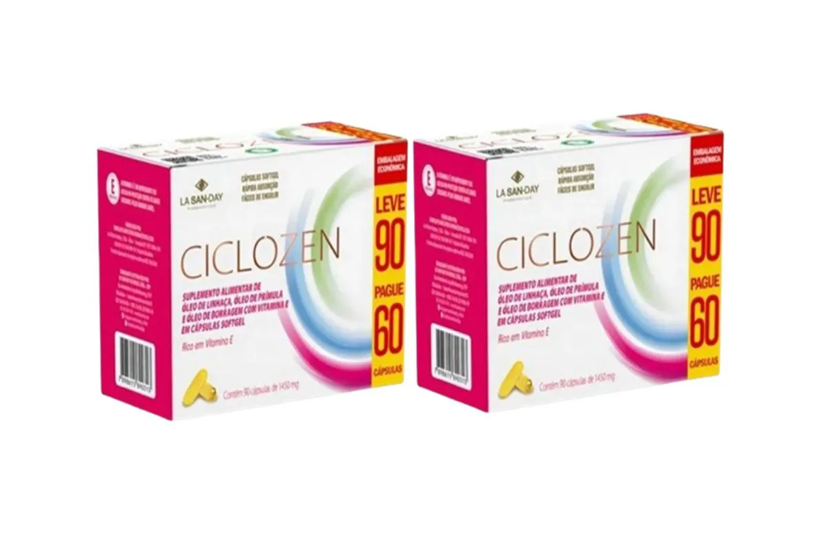 KIT 2 CICLOZEN 1450MG C/90 CPS LEVE 90 PAGUE 60 - LA SAN DAY