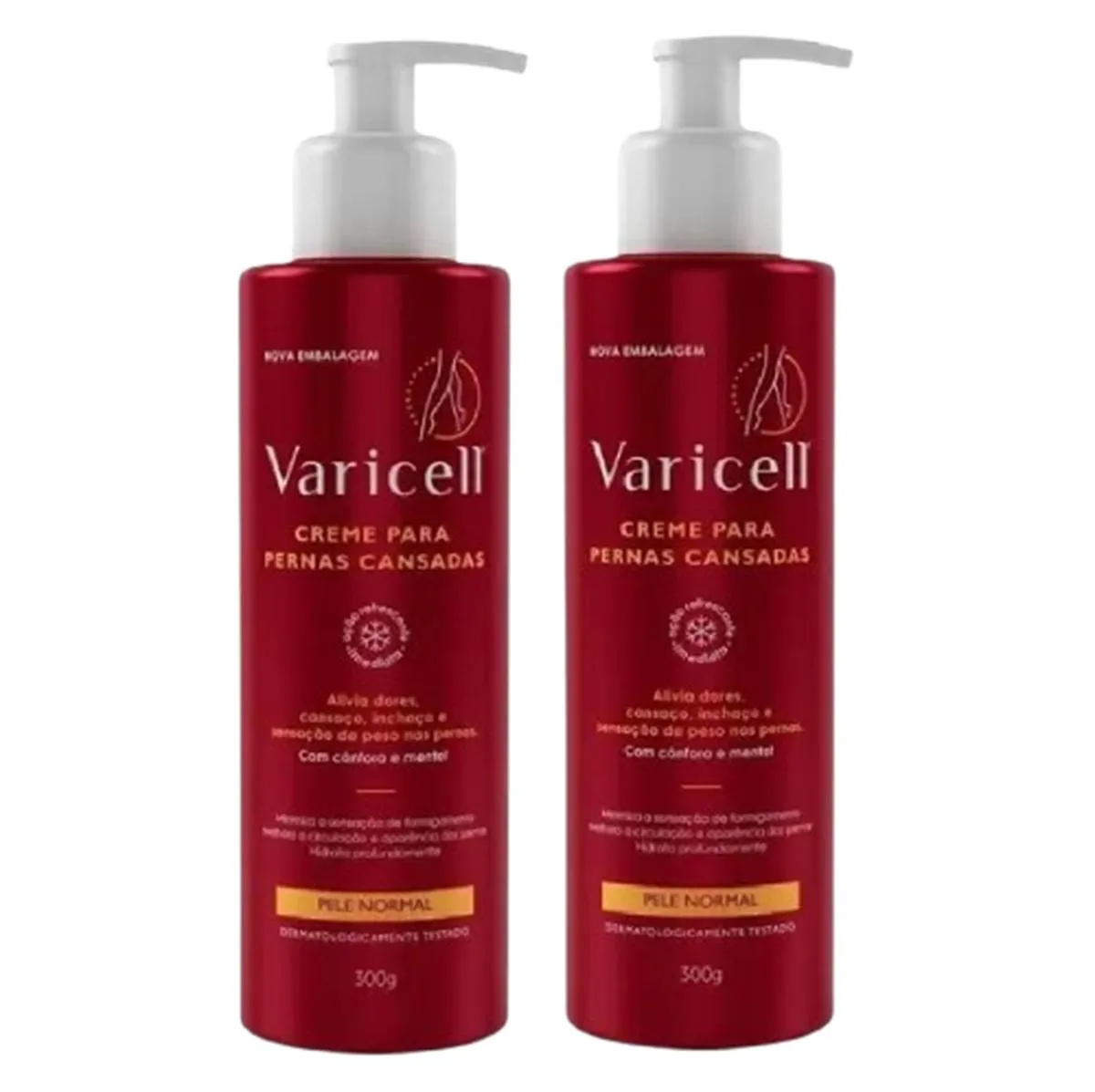 KIT 2 CREME VARICELL PARA PERNAS CANSADAS 300G
