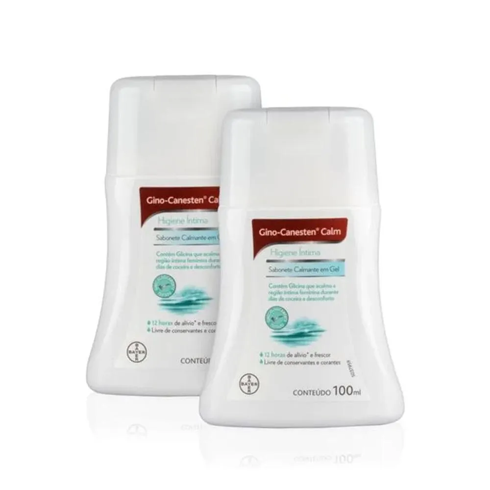 KIT 2 SABONETE ÍNTIMO KIT GINO CANESTEN CALM 100ML - BAYER