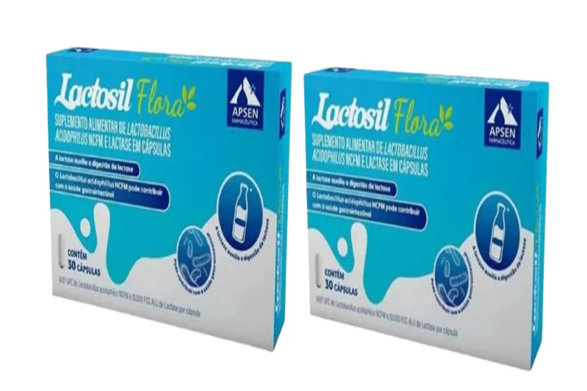 KIT 2 SUPLEMENTO ALIMENTAR LACTOSIL FLORA 30 CáPS - APSEN