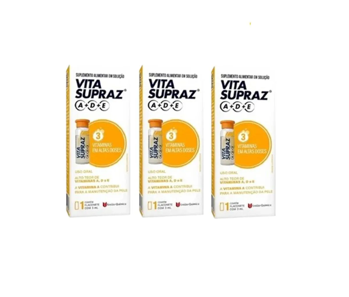 KIT 3 VITA SUPRAZ VITAMINA  A, D, E - 1 FLACONETE 3ML