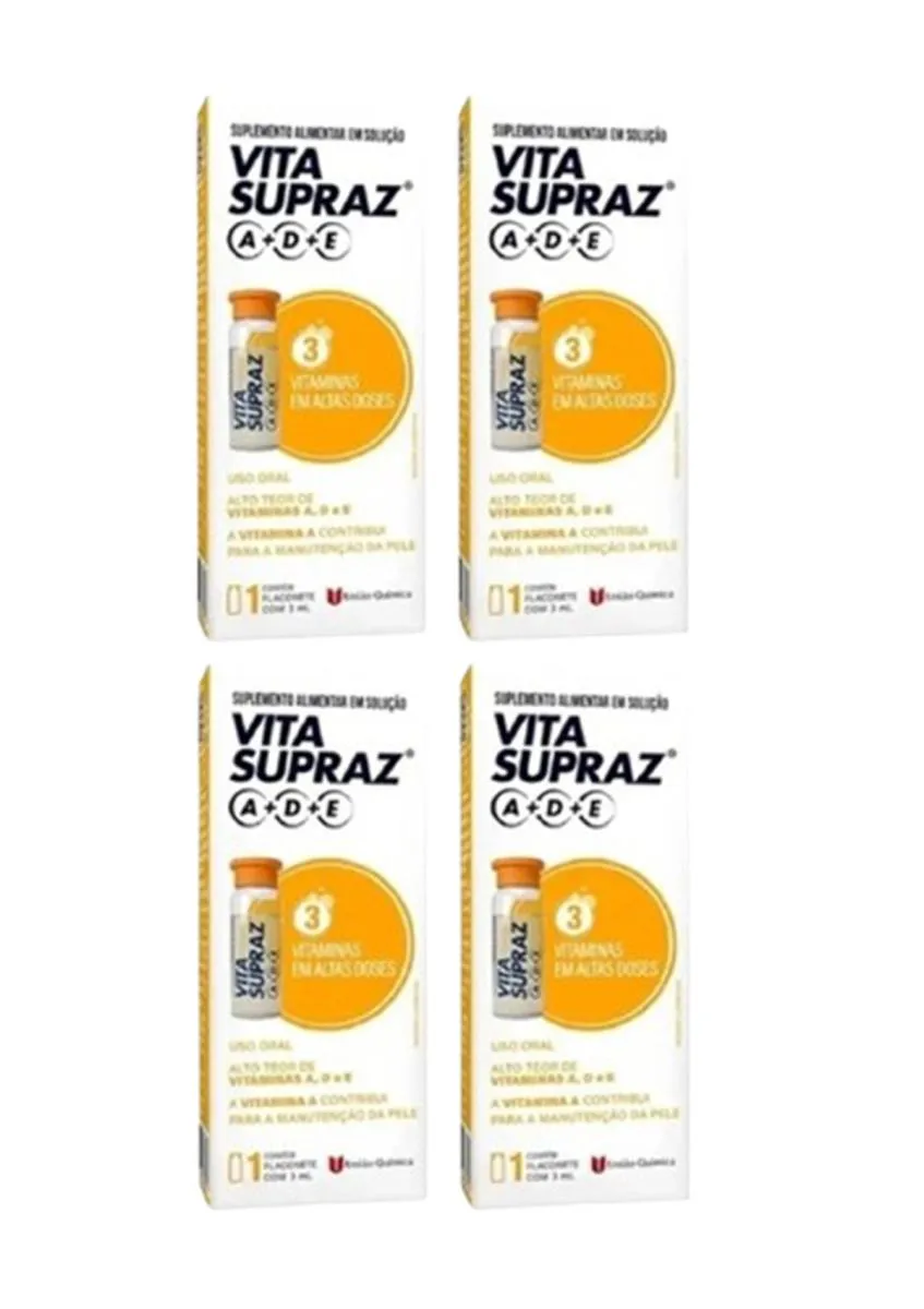 KIT 4 VITA SUPRAZ VITAMINA  A, D, E - 1 FLACONETE 3ML