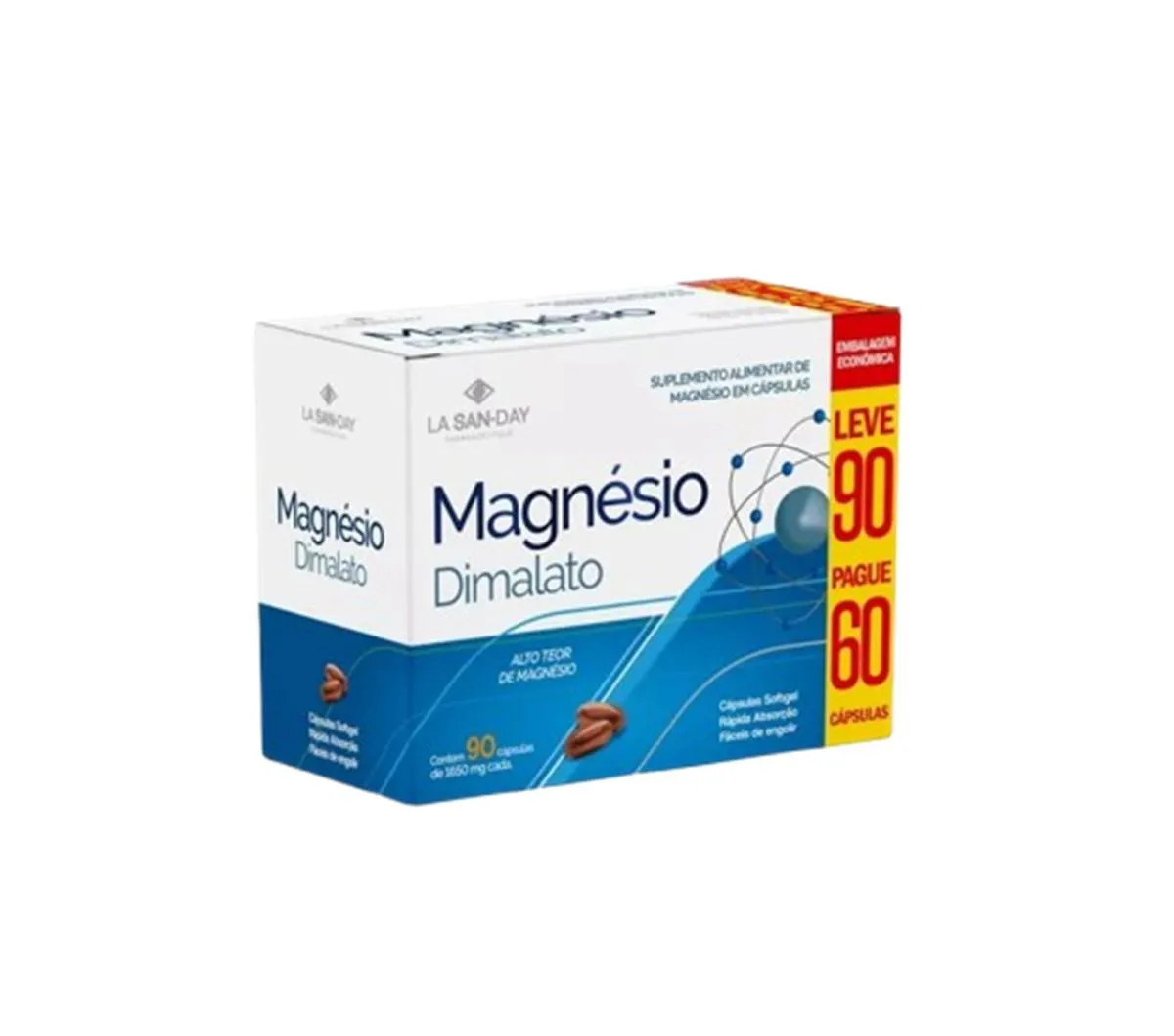 SUPLEMENTO MAGNéSIO DIMALATO L90P60 CáPS - LA SAN DAY