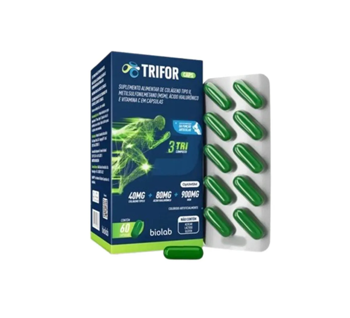 SUPLEMENTO TRIFOR COLáGENO TIPO 2 60 CáPSULAS - BIOLAB