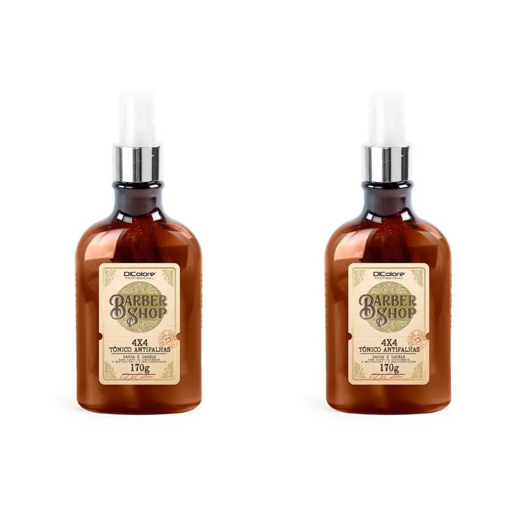 TôNICO ANTIFALHAS 4X4 BARBA E CABELO DICOLORE 170ML - KIT 2 UN