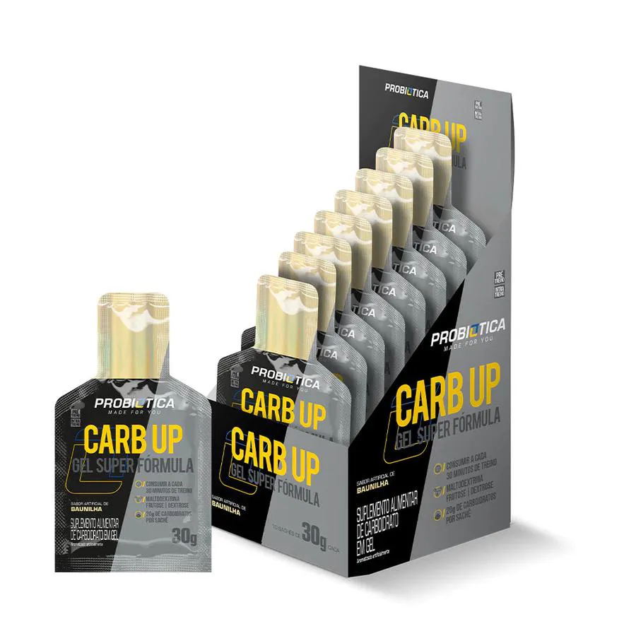 CARB UP GEL SUPER FORMULA 10 SACHêS BAUNILHA PROBIóTICA