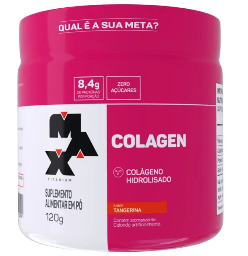 COLáGENO EM Pó POTE 120G TANGERINA 120G MAX TITANIUM