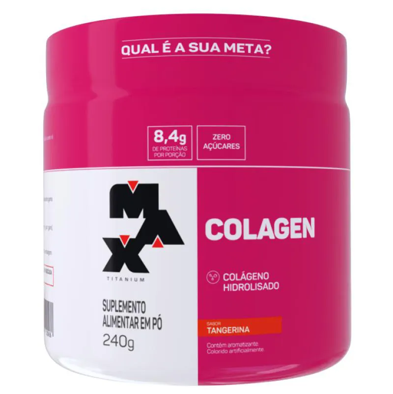 COLáGENO EM Pó POTE TANGERINA 240G MAX TITANIUM