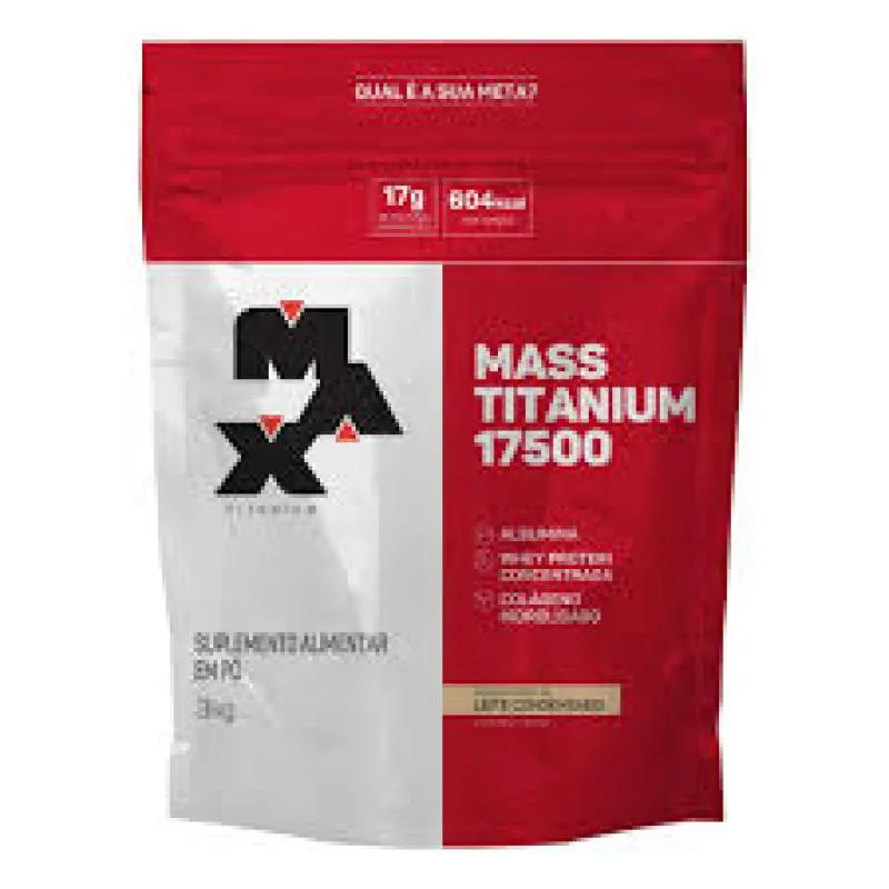 HIPERCALóRICO MASS TITANIUM 17500 REFIL LEITE CONDENSADO 3KG MAX TITANIUM