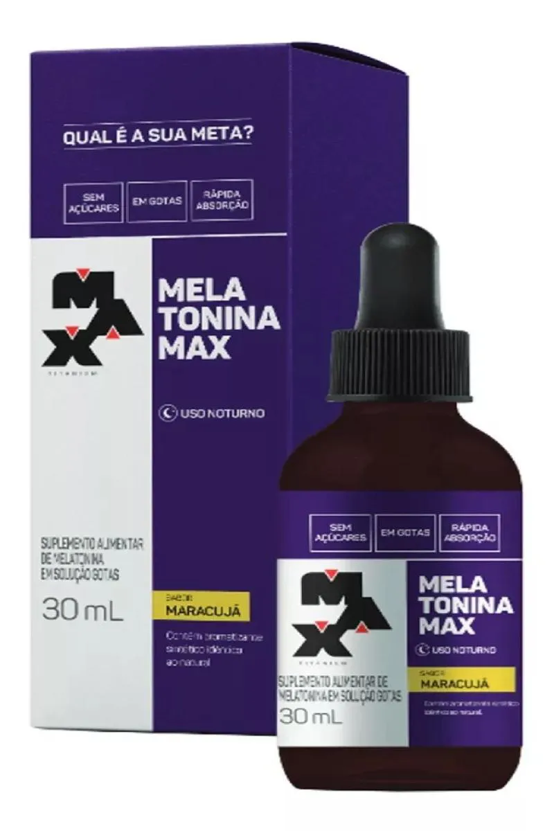 MELATONINA SUBLINGUAL SABOR MARACUJá 30ML MAX TITANIUM