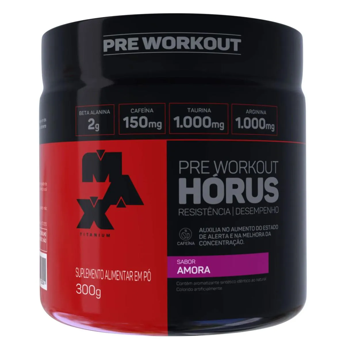PRé TREINO HORUS SABOR AMORA POTE 300G MAX TITANIUM