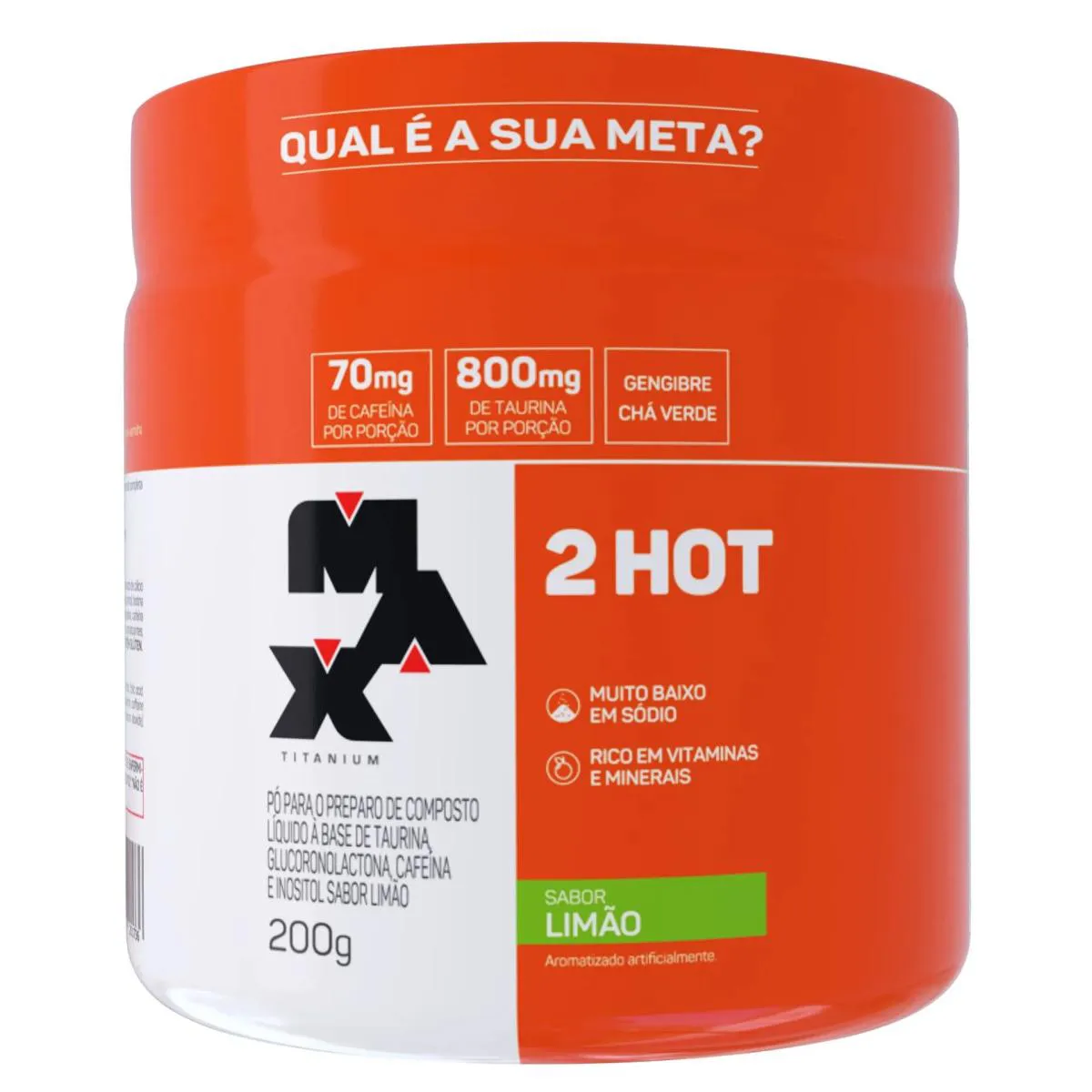 TERMOGêNICO EM Pó 2HOT SABOR LIMãO 200G MAX TITANIUM