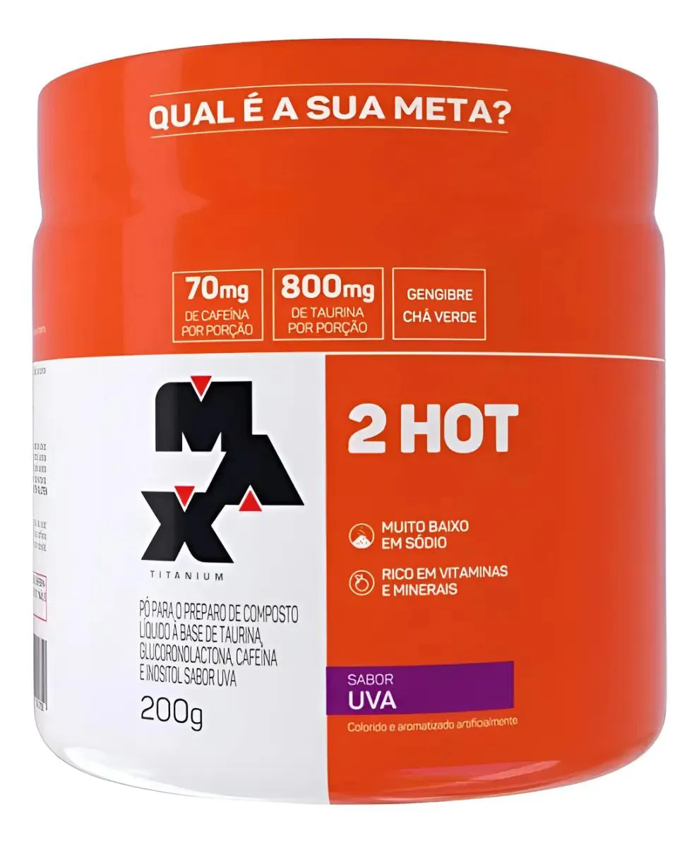 TERMOGêNICO EM Pó 2HOT SABOR UVA 200G MAX TITANIUM