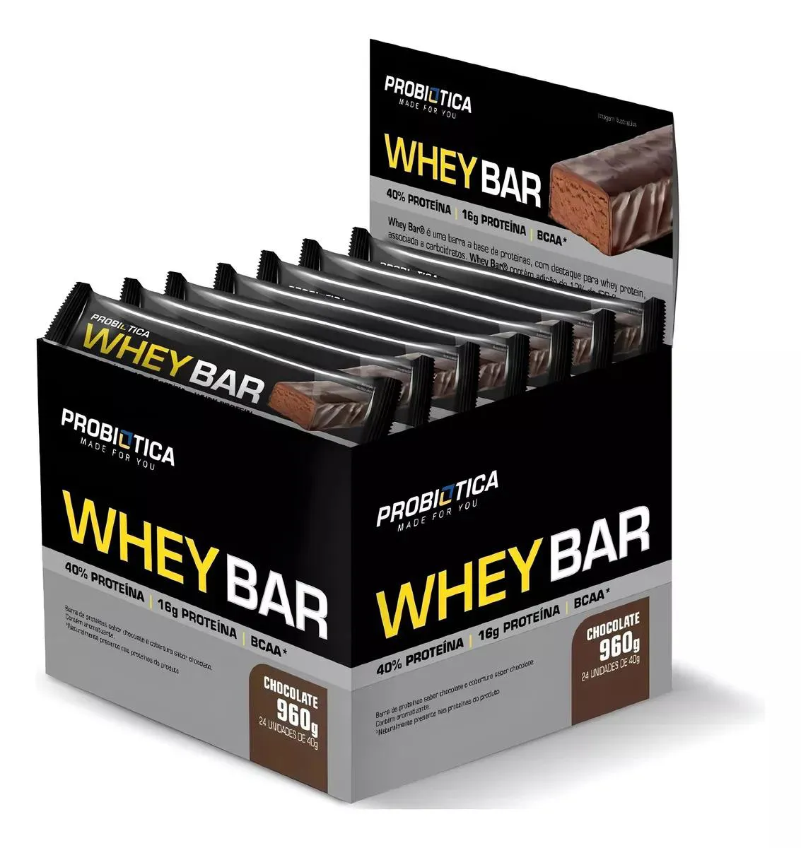 WHEY BAR CHOCOLATE 24 UN PROBIOTICA