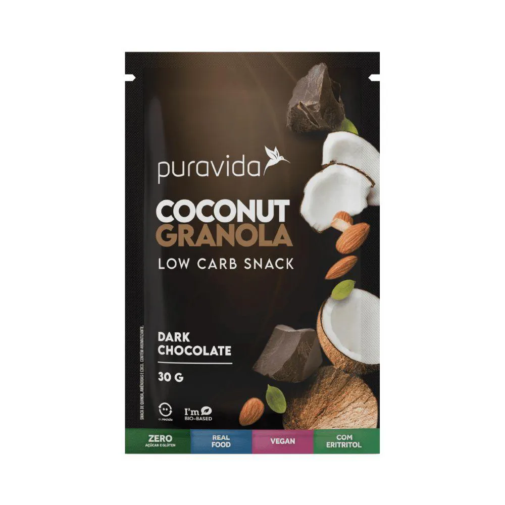 PURA VIDA MINI GRANOLA DARK CHOCOLATE 30G