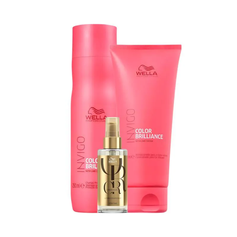 WELLA KIT BRILLIANCE SHAMPOO 250ML + CONDICIONADOR 200ML + ÓLEO 100ML