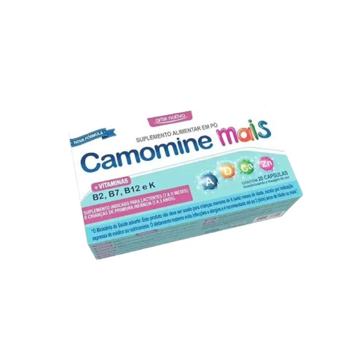 CAMOMINE MAIS - VIT. A, D, C, ZN C/ 20 CáPS - ARTE NATIVA