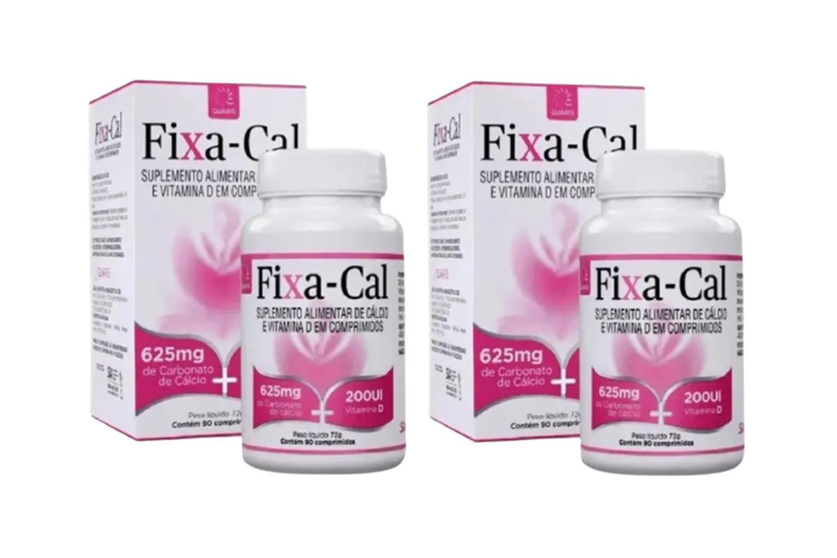 KIT 2 SUPLEMENTO FIXA-CAL CáLCIO + VIT D 90 CPR - VITAMED