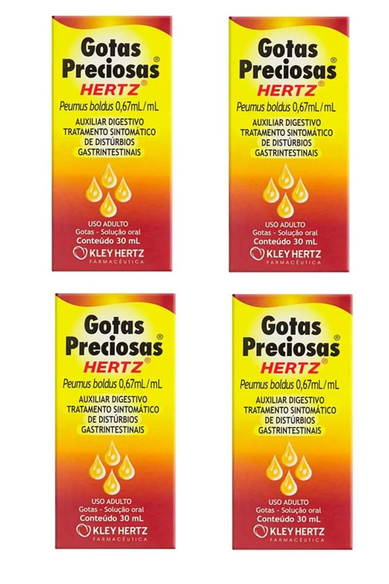 KIT 4 GOTAS PRECIOSAS DISTúRBIO DIGESTIVO 30ML - KLEY HERTZ