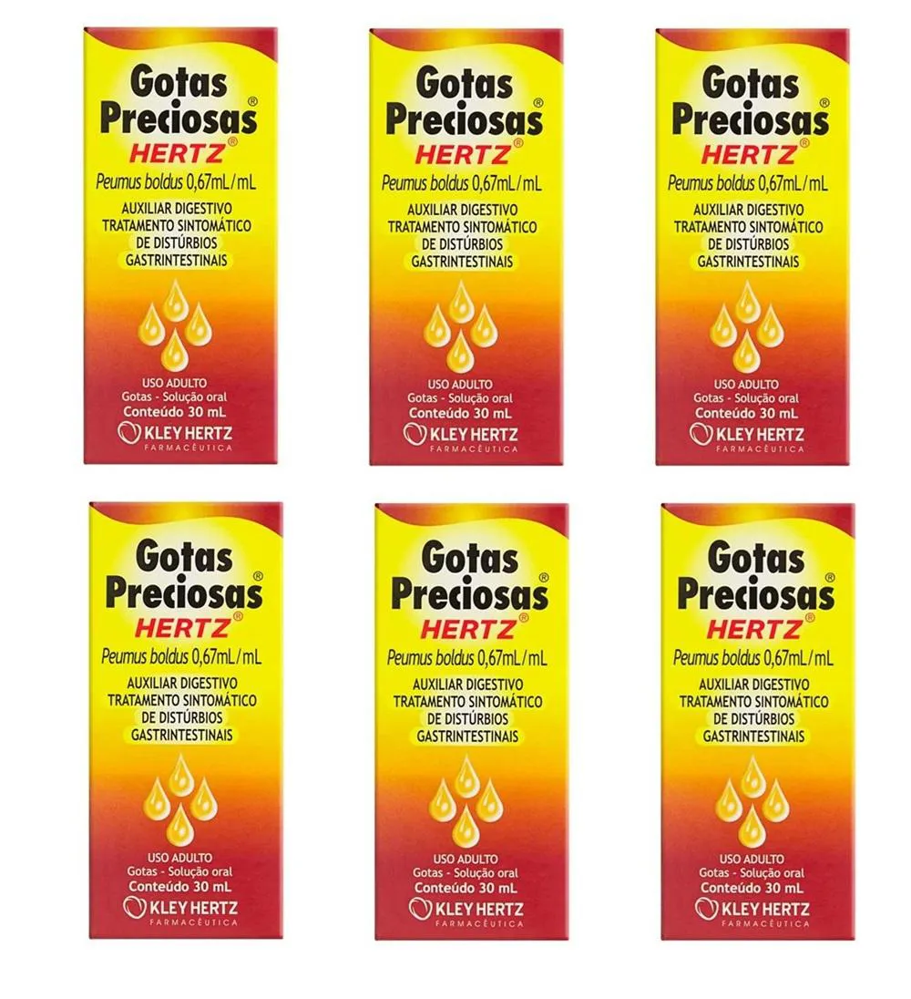 KIT 6 GOTAS PRECIOSAS DISTúRBIO DIGESTIVO 30ML - KLEY HERTZ