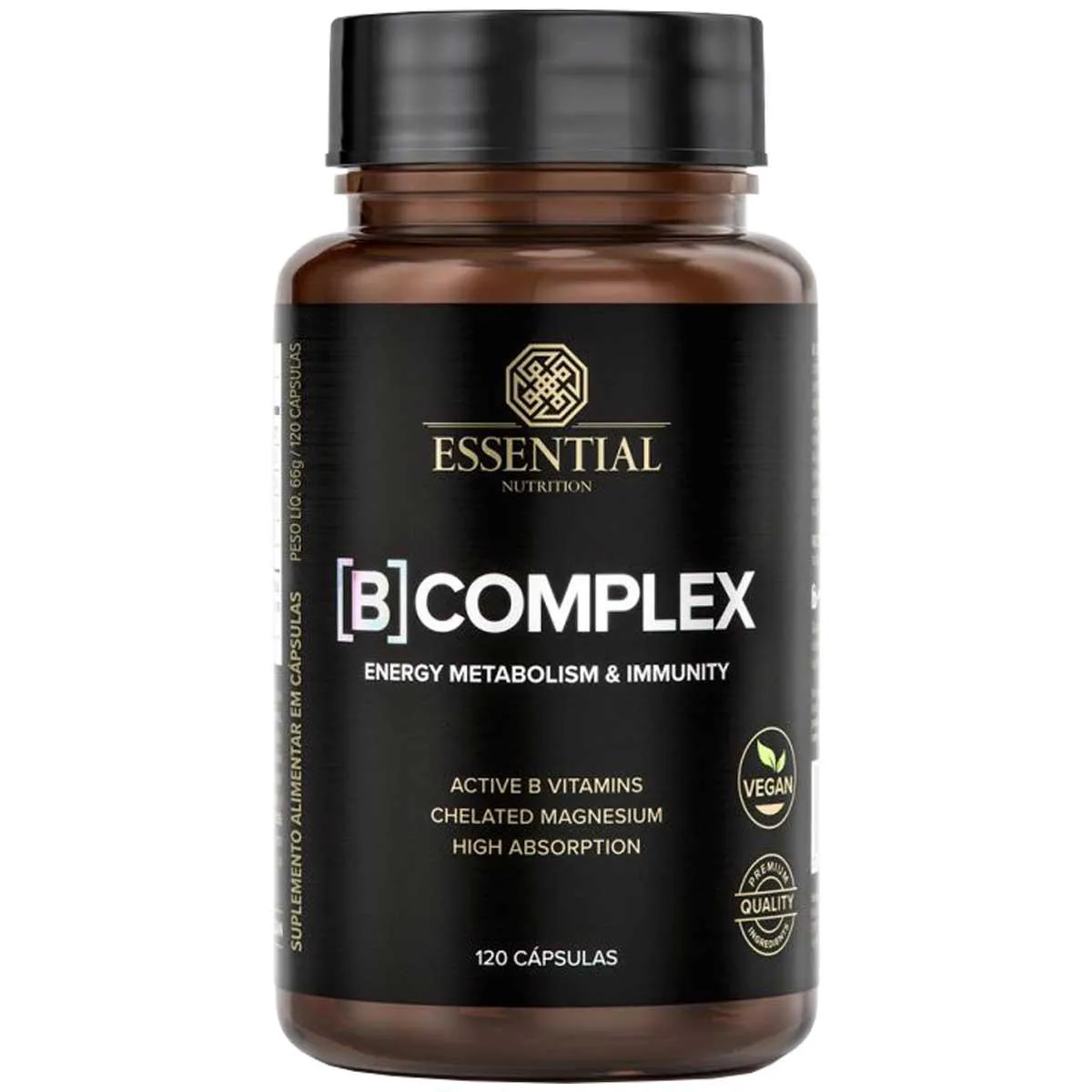 B COMPLEX COM 120 CáPSULAS COMPLEXO B ESSENTIAL NUTRITION