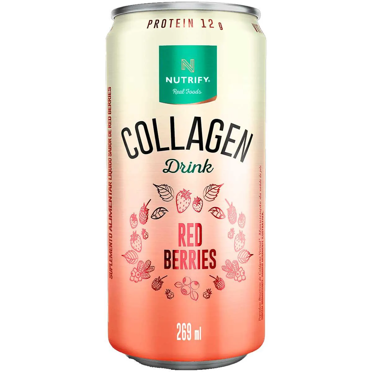 COLLAGEN DRINK COLáGENO NUTRIFY 269ML SABOR RED BERRIES