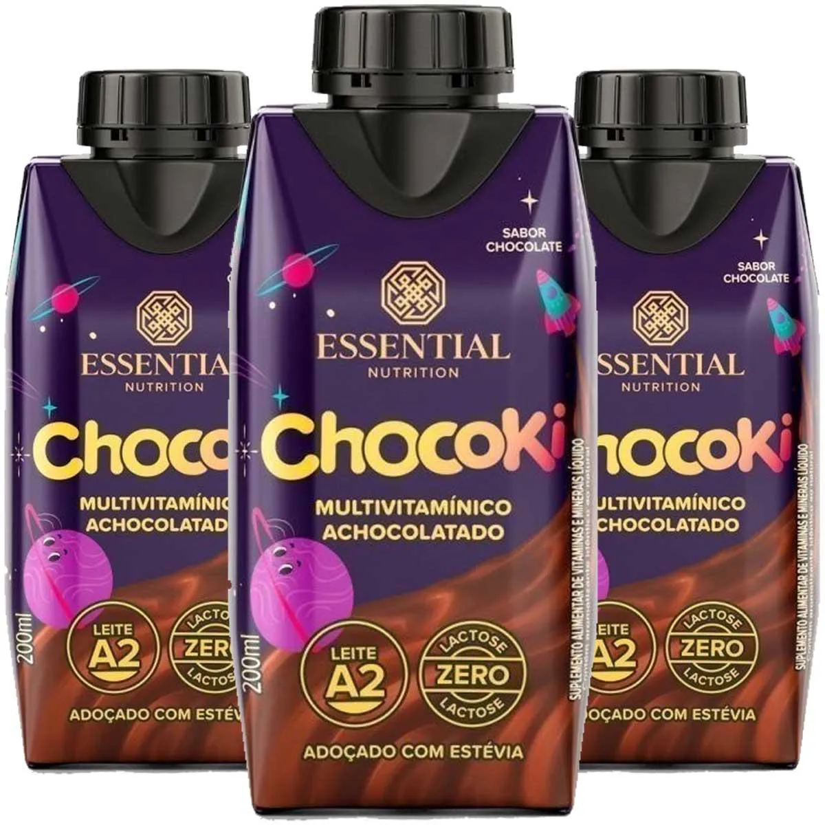 KIT 3 CHOCOKI READY ACHOCOLATADO ESSENTIAL 200ML
