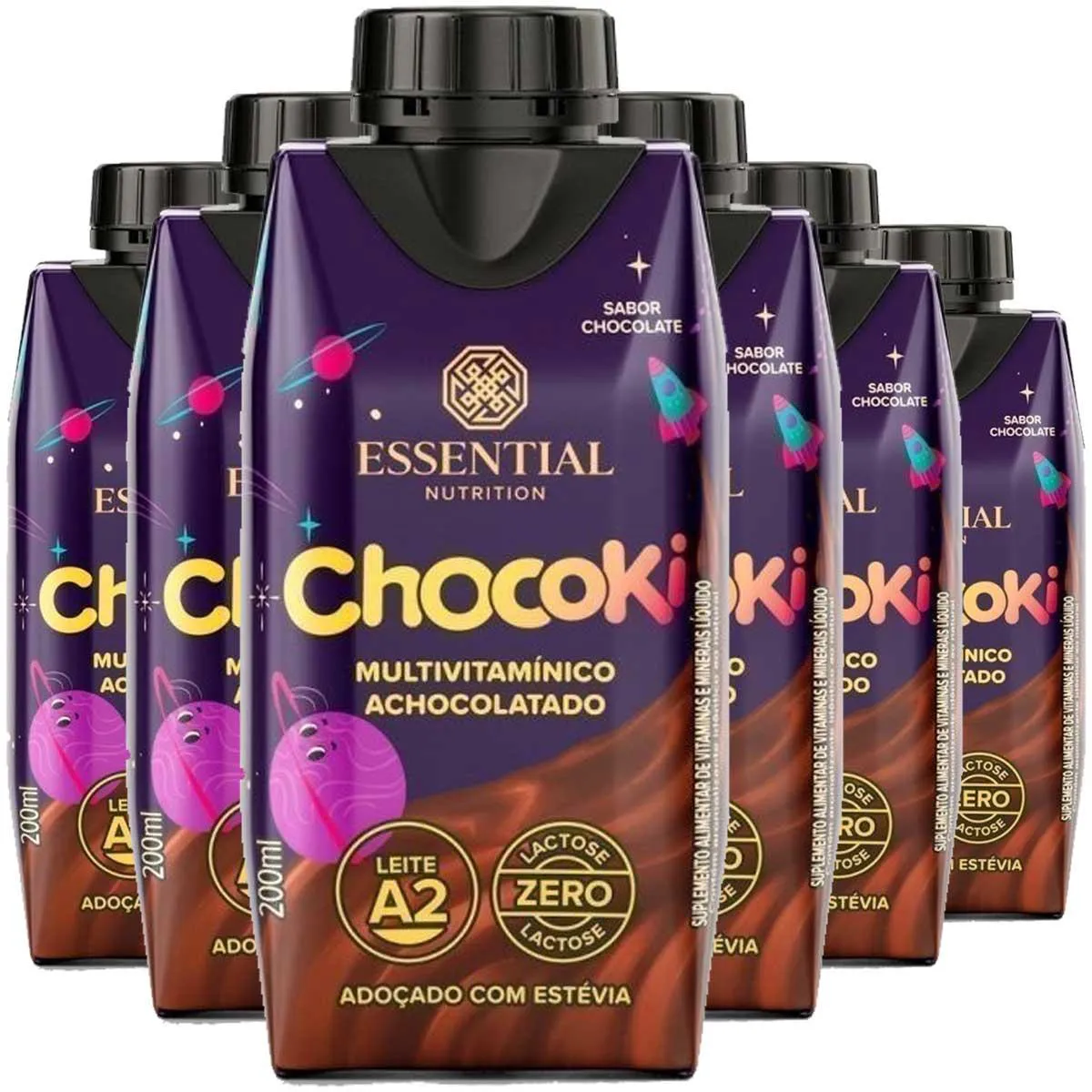 KIT 6 CHOCOKI READY ACHOCOLATADO ESSENTIAL NUTRITION 200ML
