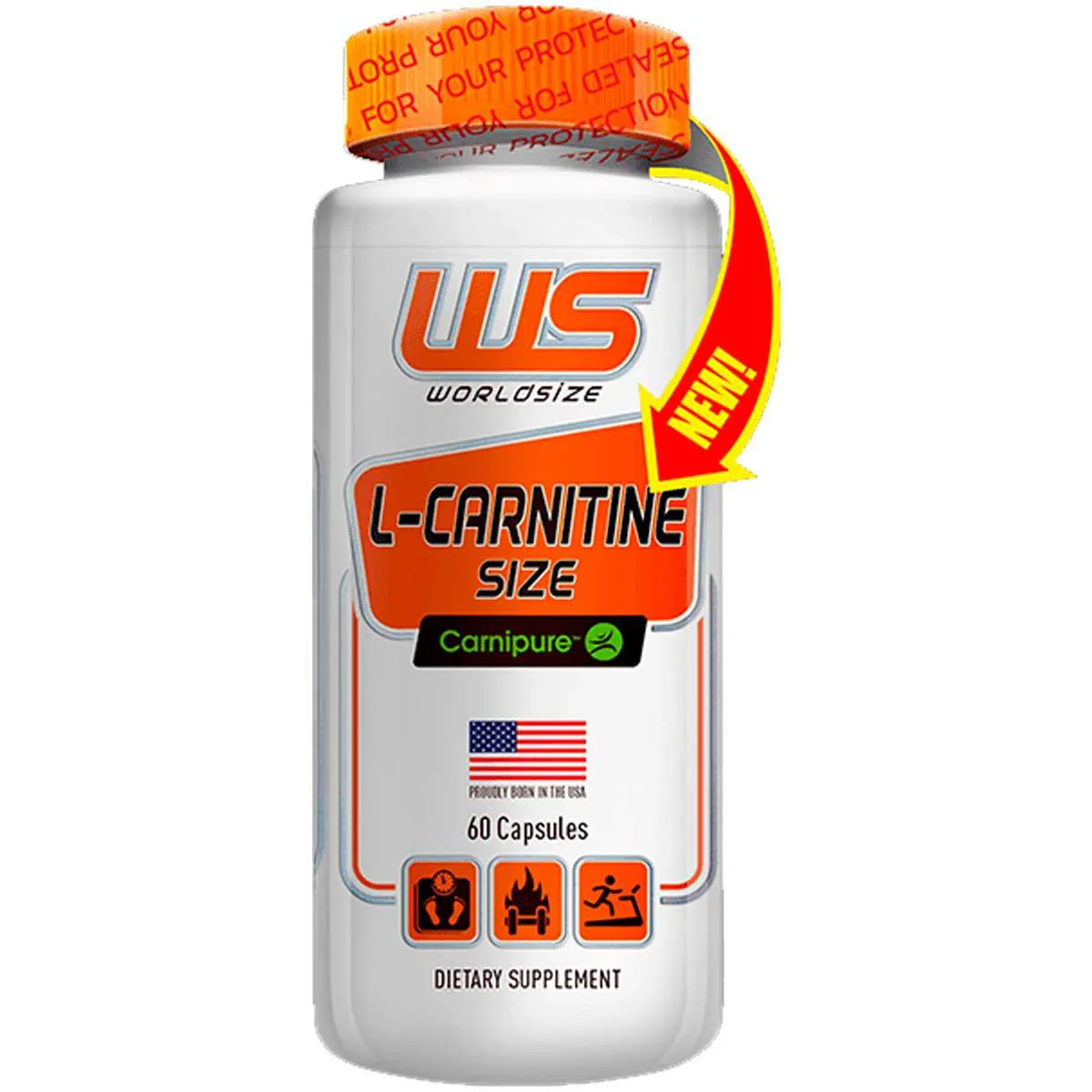 L-CARNITINA 2000 CARNIPURE 60 CáPSULAS WORLD SIZE IMPORTADO