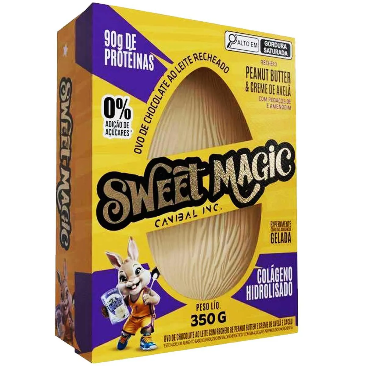 OVO DE PáSCOA SWEET MAGIC 350G CHOCOLATE BRANCO RECHEADO