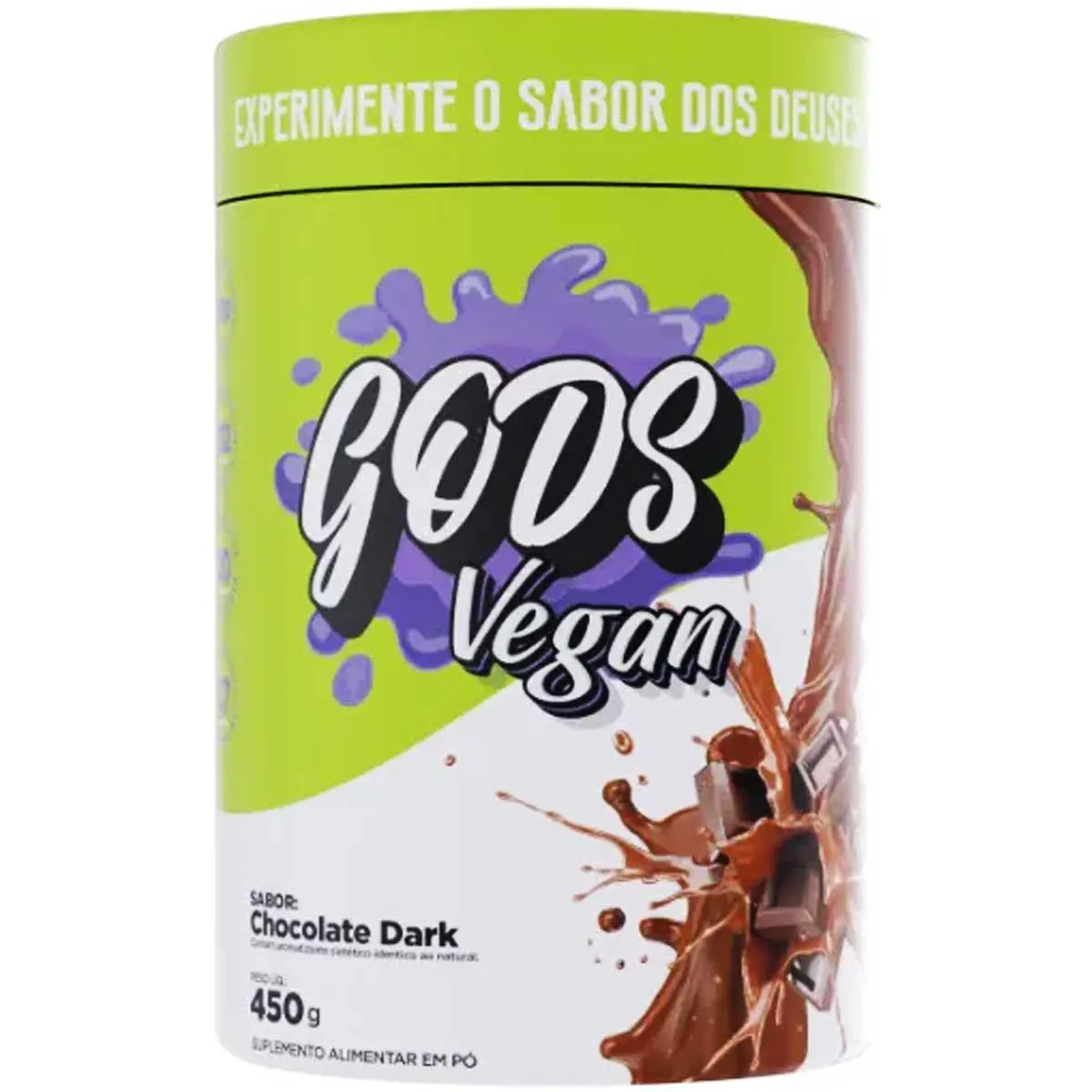 WHEY PROTEIN VEGANO GODS VEGAN ERVILHA 450G CHOCOLATE DARK
