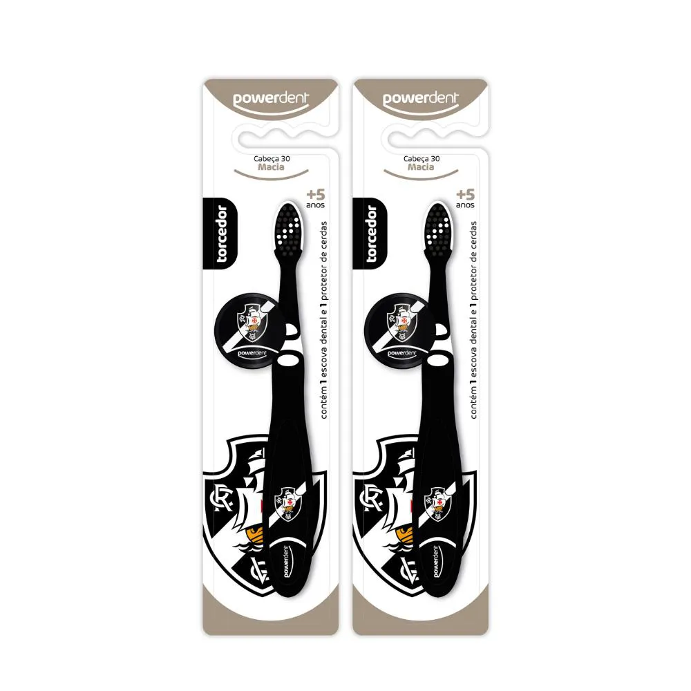 KIT 2 ESCOVA DE DENTES INFANTIL VASCO