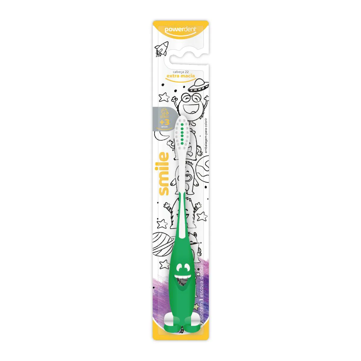 KIT 4 ESCOVAS DE DENTES INFANTIL SMILE