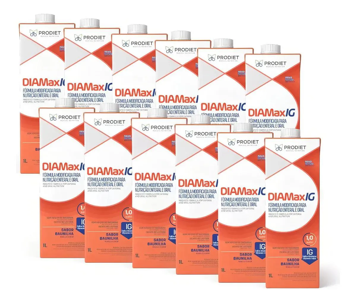 KIT 12 DIAMAX IG BAUNILHA -  TETRAPAK 200ML