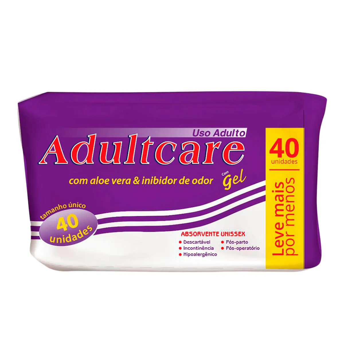 Absorvente Geriátrico Adultcare Premium Unissex 40 unidades