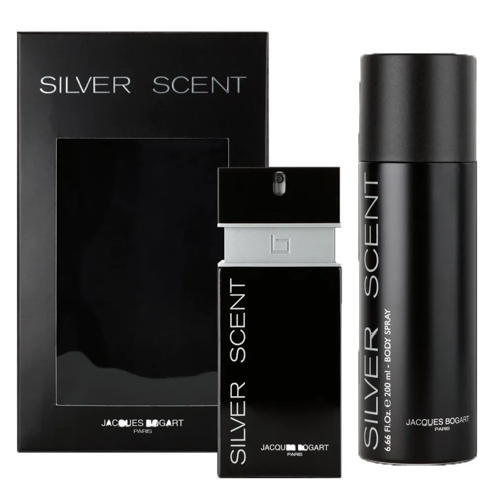KIT PERFUME SILVER SCENT JAQUES BOGART MASCULINO 100ML+ BODY SPRAY 200ML