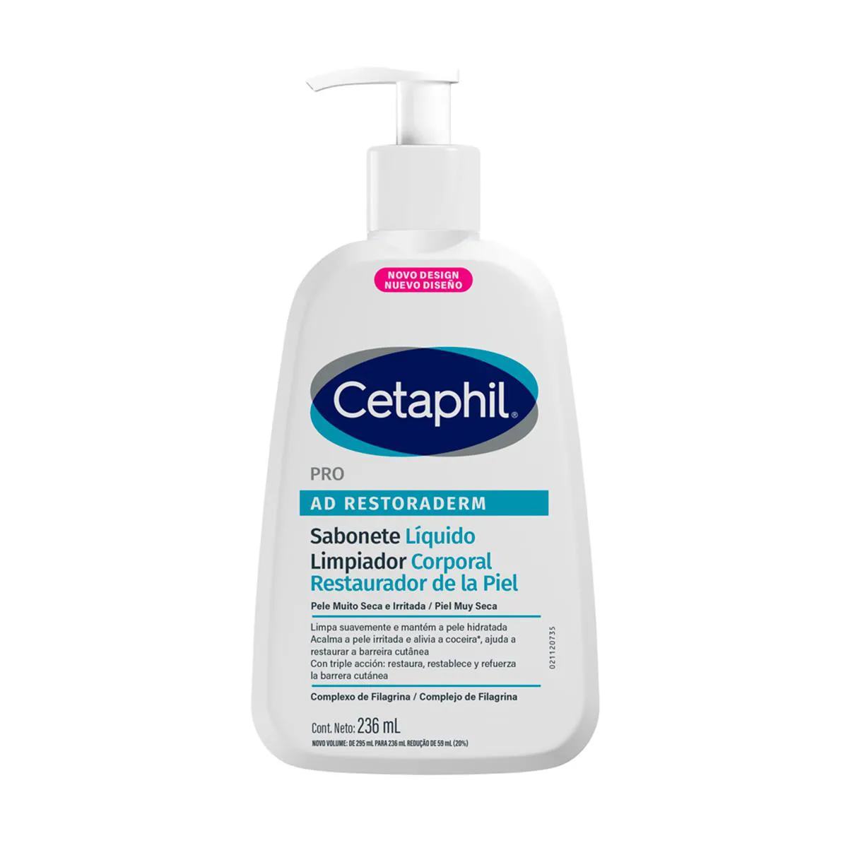  Sabonete Líquido Restaurador Cetaphil Pro AD Restoraderm 236ml