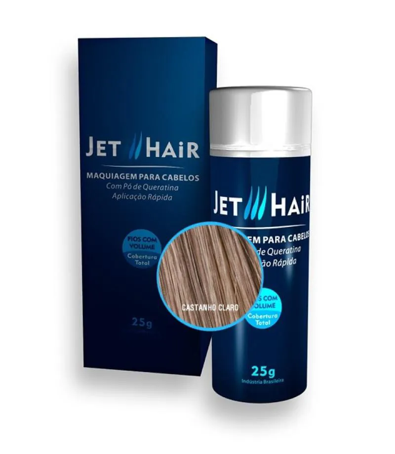 JET HAIR MAQUIAGEM CAPILAR PARA CABELOS - COR CASTANHO CLARO - 25G