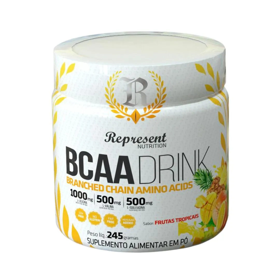BCAA 2:1:1 245G - REPRESENT NUTRITION Frutas Tropicais