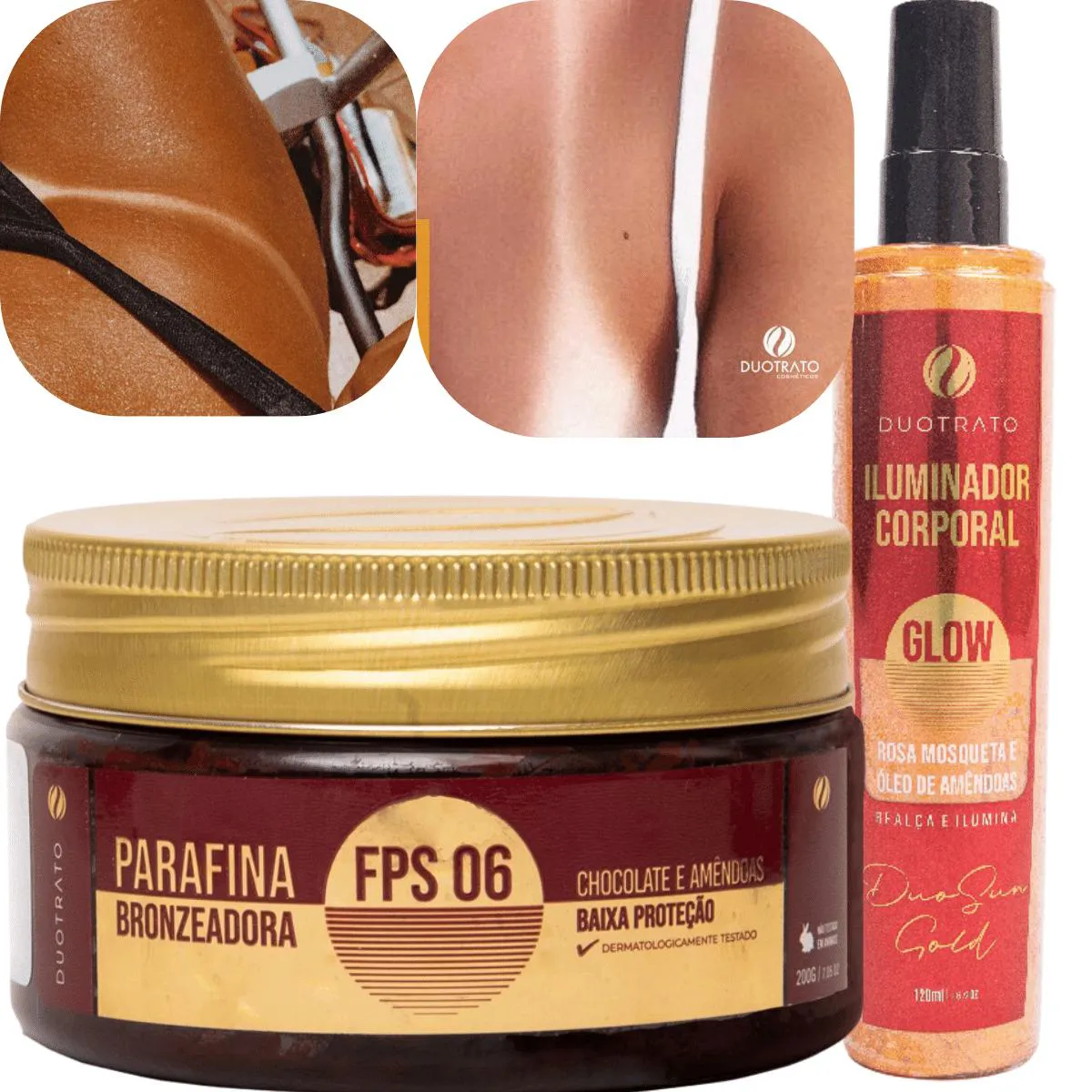 SUPER KIT BRONZEAMENTO PARAFINA FPS 06 - ÓLEO - ILUMINADOR